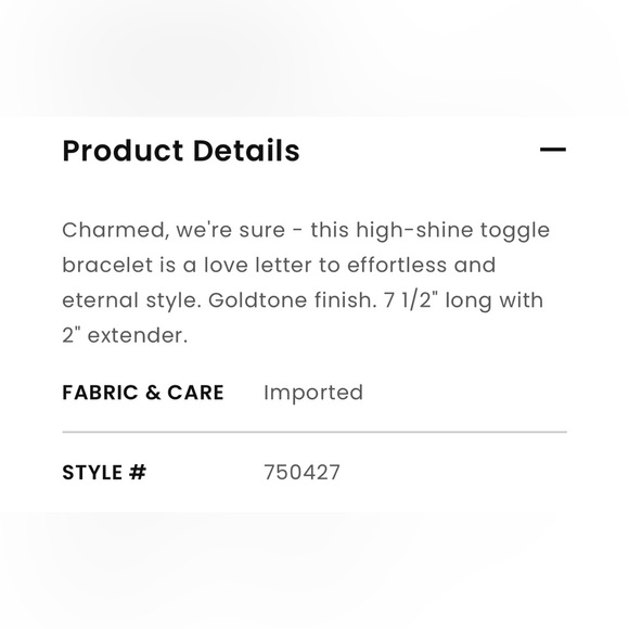 Loft toggle charm bracelet - Picture 3 of 10